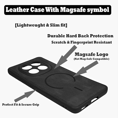 Image of SBMS Back Cover for Redmi Note 15 5G /Poco M8 5G | Ultra Slim Soft Rubberised Hard Case | Oil Feel Soft Leather Back | Mag-Safe Design (Mag-Safe Not Support) | Camera Protection Case Poco M8 5G (Black)