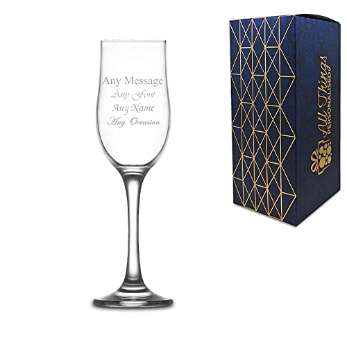 Personalised Engraved 195ml Champagne Tulip, Gift Boxed, Perfect for Any Prosecco Lover