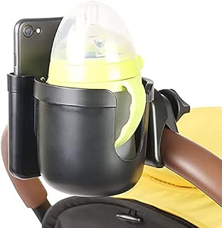 Pram Cup Holder Phone Holder Universal Baby Cup Holder Parent Cup Holder Coffee Drink Bottle Organizer for Stroller Pushchair Baby Buggy Trolley Walker Bike Wheelchair