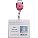 Advantus Identification Badge Reels with Carabiner Attachment, Assorted Neon Colors, Pack of 20 (91119)