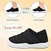 QFH Adorable Toddler Fall Shoes Boys Girls Indoor Slip On Sneakers Winter Warm House Shoes Soft Lining Adjustable Barefoot First Walking Shoe Black Size 6