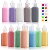12 Pcs Art Sand,Colored Sand Kit,DIY Arts & Crafts Sand for Kids,Fine Sand for Wedding Decor,Painting,Children