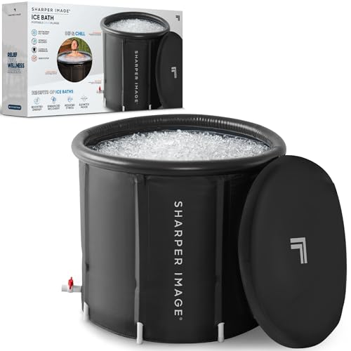 Sharper Image Ice Bath Portable Cold Plunge, Revitalizing Ice Therapy, Workout Recovery