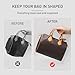 OAikor Purse Organizer Insert Compatible with lv Speedy 30/Monogram Bags and More, Light Waterproof Dupont Paper Bag Insert Shaper Protector for Women Tote Handbags, 11 Pockets with Zip(White&Brown,L)