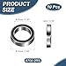 uxcell 10 Pack 6700 2RS Deep Groove Ball Bearings, 10 x 15 x 4mm Chrome Steel Double Shield Bearing for Electric Motor, Home Appliances, Industrial Machinery, (ABEC5)