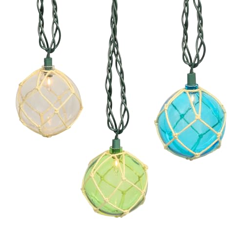 LIDORE Indoor String Light 10 Nautical Fishing Floats Coastal Buoy Beach Theme Decoration for...