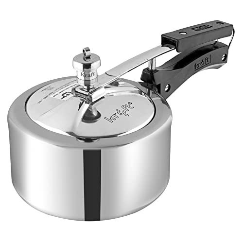 Kraft Aluminium Classic Inner Lid Pressure Cooker of 3 Litres Capacity, Gas Stove and Induction