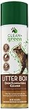 Clean + Green Litter Box Odor Remover and Cleaner for Cats, 16-Ounce