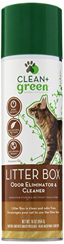Clean + Green Litter Box Odor Remover and Cleaner for Cats, 16-Ounce