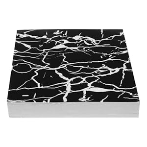 Solocjnl Metallfliese Schwarz-Weiß Marmor 30x30cm