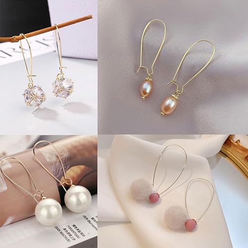 Image of INDIKONB Large Gold Earring Hooks 50 Pcs | Jewelry Making Findings for Earrings | Durable Metal Ear Wire Hooks for DIY Craft, Beading & Handmade Jewelry Supplies