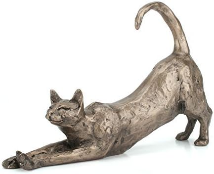James Stretching Cat Bronze Sculpture By Paul Jenkins