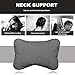 DXNQ 2PCS Car Neck Pillow, Soft Leather Headrest Pillow for Car Support Neck, Breathable Ergonomic Neck Support Relief Cushion for Driving with Adjustable Strap, Universal Car Accessories (Gray)