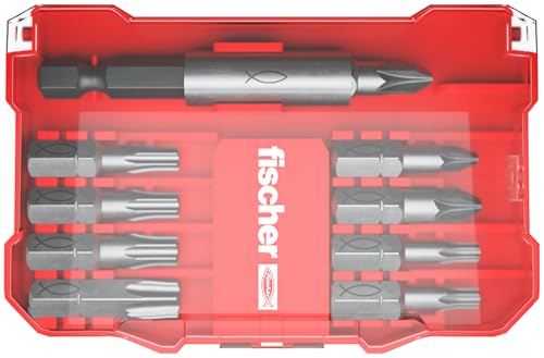 Image of fischer 558179 Professional Set for Quick Bit Change, Universal Use with Most Common Bit Holders, 10 Pieces Bit, Silver