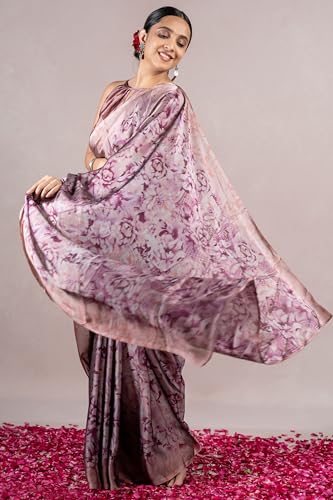 Image of MIRCHI FASHION Saree for Woman Chiffon Floral Printed | Lightweight All-Day Comfortable Women's Sari with Unstitched Blouse Piece (Available in 30 Colors)