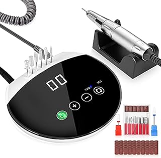 ENGERWALL Nail Drill Machine, 35000 RPM Professional Electric Nail Drill with Touch Buttons and HD LED Digital Display, for Acrylic Nails Gel Polish Electric Nail File Kit for Home and Salon Use