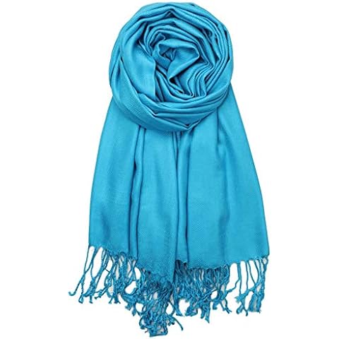 World of Shawls Super Soft Pashmina Shawl Scarf Wrap (Turquoise) Cover