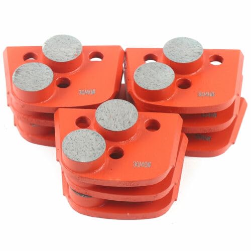 DDYOOK Diamond Concrete Grinding Discs, 30/40 Grit, Orange, Compatible with LAVINA Grinder, Pack of 9