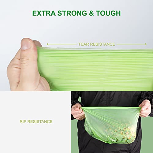 Compostable Trash Bags For Kitchen Compost Bin 1.2 Gallon,125 Count,Compost Food Scrap Waste Bags Fits 0.75,1,1.2,1.3 Gallon Countertop Bin,Compost Bags Certified By Bpi,Astm D6400 And Ok Compost #TOP3