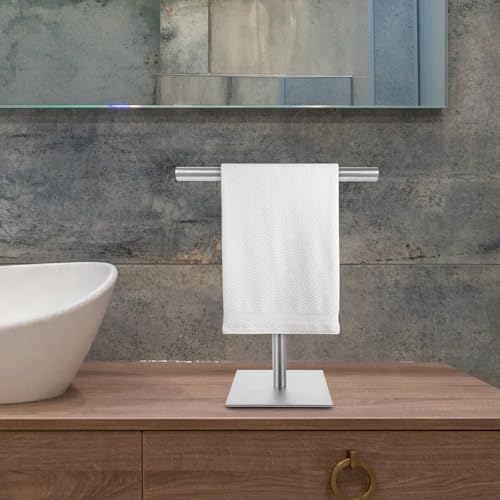Toallero en T sin perforaciones de acero resistente al agua 7