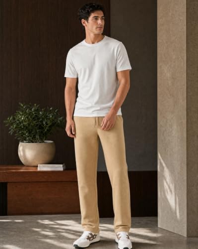 Image of Nobero Joggers for Men | Solid Trackpants for Men | Regular Fit | Elasticated Waist with Drawcord | Soft & Breathable Fabric | Casual Everyday Wear