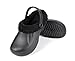 Produktbild HEYO Clogs gefüttert Unisex warme Hausschuhe Gartenschuhe Winter Pantoletten Leicht wasserdichte Sohle (Schwarz, EU Schuhgrößensystem, Erwachsene, Numerisch, M, 43)