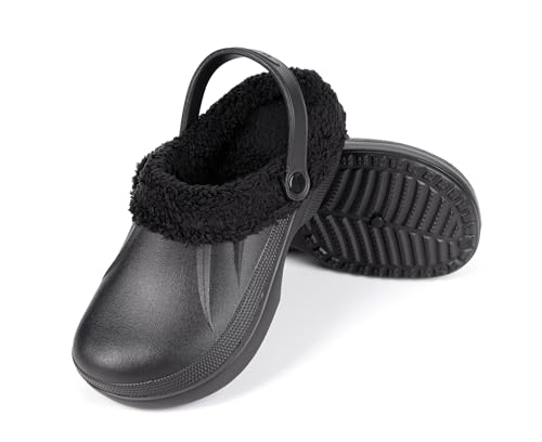 HEYO Clogs gefüttert Unisex warme Hausschuhe Gartenschuhe Winter...