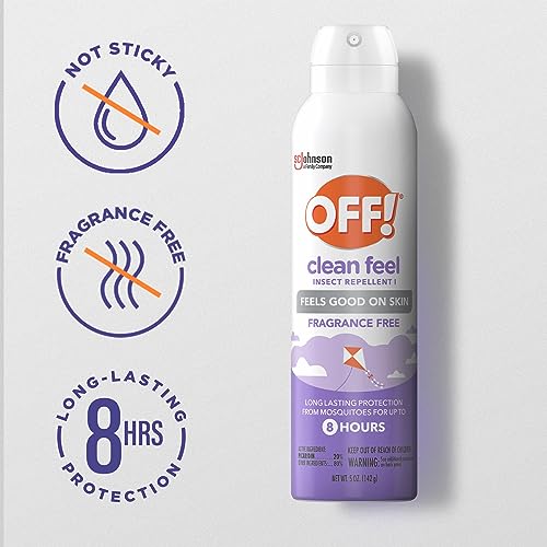 image for OFF! Clean Feel Insect Repellent Aerosol with 20% Picaridin, Bug Spray