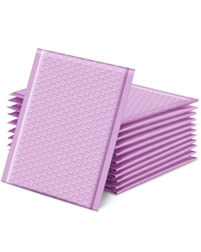 Switory Versandtaschen mit Luftpolsterfolie für CDs & Schmuck & Kosmetik Selbstklebende, gepolsterte Umschläge, Lavendel, 15,3 x 22,9 cm, 25 Stück