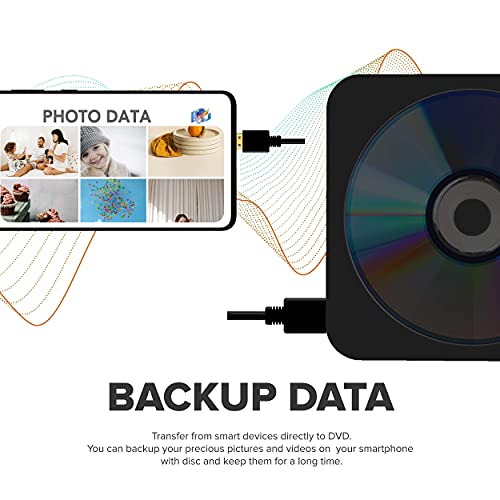 Hitachi LG GP96Y Multi OS External CD/DVD USB Type C Re-Writer (Fire, Android, Windows, Mac) – Burner, Writer, Recorder – Fire HD, Fire TV, Laptop, MacAir, Surface, Galaxy tab