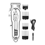 DAXXIN Hair Clippers, Full Metal Hair Clipper Professional Men's Adjustable Electric Hair Trimmer Beard Rechargeable Hair Cut Machine
