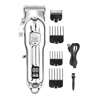 DAXXIN Hair Clippers, Full Metal Hair Clipper Professional Men's Adjustable Electric Hair Trimmer Beard Rechargeable Hair Cut Machine