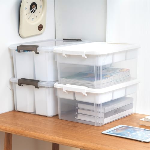 Image of Citylife 17QT 4-Pack Storage bins with Lid 6 Marker inserts Buildable Lid