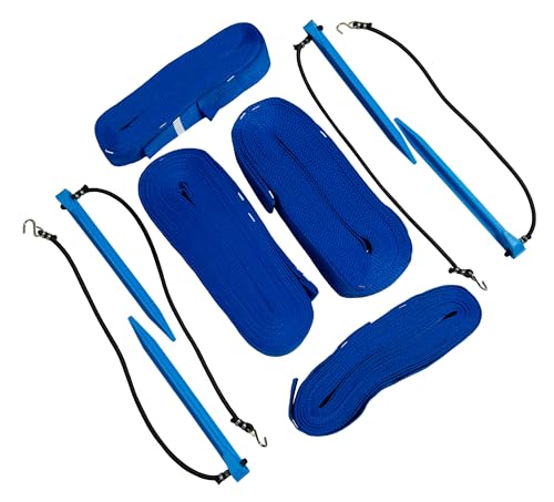 Tandem Sport Volleyball Court Lines - 2" Blue Webbed Volleyball Court Lines - Volleyball Lines for Regulation Size or Short Court - Blue