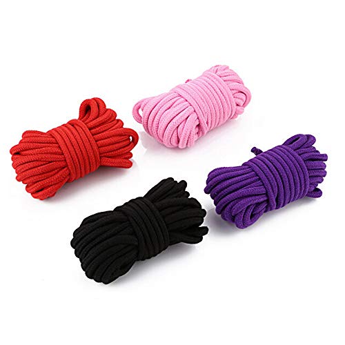 4 Pcs Corde à Linge en Coton Cordon Multifonction Naturel Durable Multi-usages Corde en Coton épais Cordon en Coton Coloré pour Suspendre Regrouper des Articles