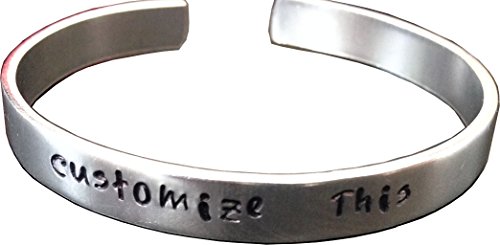 CUSTOMIZE THIS - Cuff Bracelet - Aluminum Hand Stamped Bracelet - by natashacustomjewelry - //coolthings.us