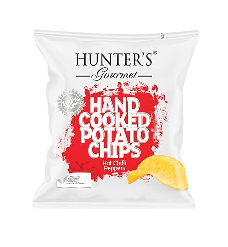 Hunters Gourmet Hot Chilli Peppers Hand Cooked Potato Chips (40g)