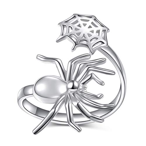 S925 Sterling Silver Spider Ring for Women Witch Rings Jewelry Halloween Gift S925 Sterling Silver Spider Ring for Women Witch Rings Jewelry Halloween Gift