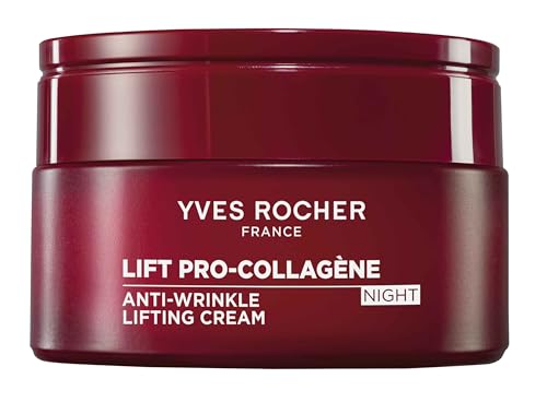 Yves Rocher LIFT Pro-COLLAGÈNE Crema de Noche – Crema facial reafirmante antiarrugas – Innovadora fórmula con colágeno y ácido hialurónico – Suaviza, regenera y reafirma la piel – 50 ml