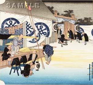 歌川広重 東海道五十三次 木版画 Utagawa Hiroshige 浮世絵 Utagawa Hiroshige（歌川広重） 歌川広重「東海道五拾三次 日本橋 朝之