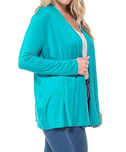 Image of Pastel by Vivienne Women's Long Sleeve Jersey Plus Size Cardigan