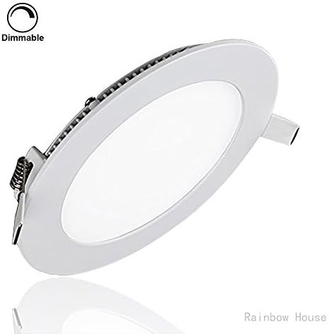 LED Panel Light Celiing Dimmable Lamp 12W 6000k 960LM Round LED Recessed Lighting Cut Hole: 6.1-Inch for Living Room Kitchen Bathroom Ceiling Light Fixture