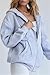 Women's Full Zip up Sweatshirt, Long Sleeve Sweatshirts, Casual Long Sleeve Track Jackets with Pockets (Black,2XL)
