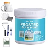 Mollor Frosted Glass Paint for Window - Window Privacy Paint, 16 fl oz Waterproof & UV Resistant, Low Odor Frosted Spray for Glass Surface in Bathroom, Room, Kitchen, Sliding Door (with tools)