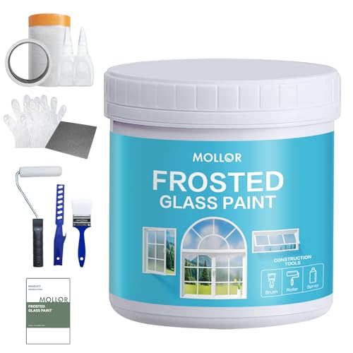 Mollor Frosted Glass Paint for Window - Window Privacy Paint, 16 fl oz Waterproof & UV Resistant,...