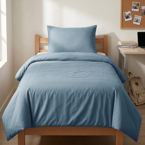 Oversized Twin Duvet Cover/Twin XL Set Zipper 69x98 1 Shams Coronet Blue