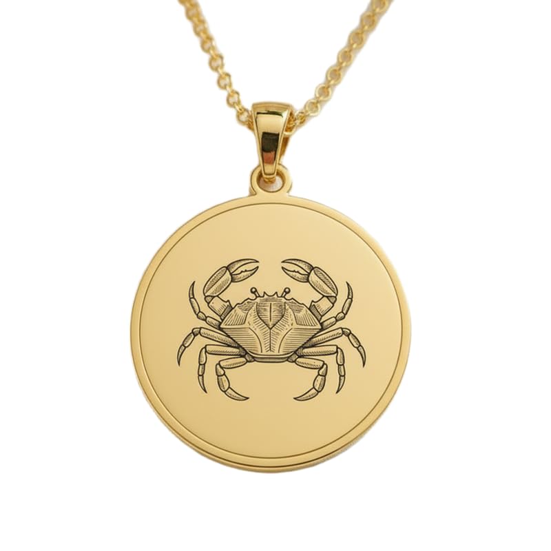 Collier Cancer argent anti-ternissement LKBEADS chaîne robuste 45 cm