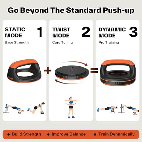 Sportneer Rotating Push Up Bars Wrist-Friendly Detachable Twist Board by Sportneer - Image 2