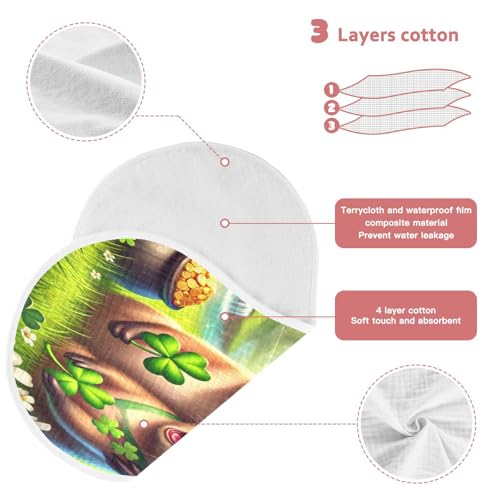 Capybara St Patricks Clover Baby Burp Cloths Burp Cloth Rags Cotton Burp Clothes Absorbent Muslin Burp Cloths Soft for Boy Newborn Girl Unisex 1 Pack 22x11 Inches3