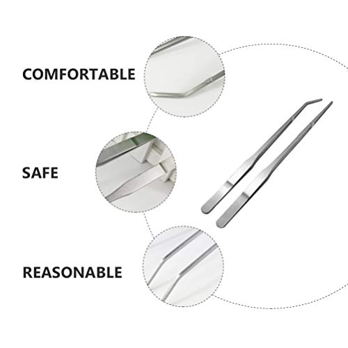 POPETPOP 2Pcs Alimentação Pinças Pinças de Aço Inoxidável Pinças de Alimentação Réptil Punho Longo F